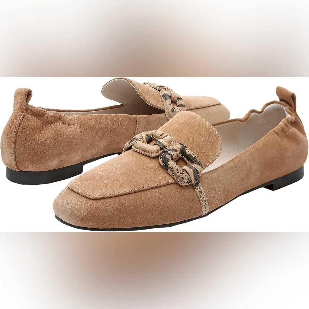 Sanctuary Women's Blast Suede with Memory Foam Walking Loafer Flat Acorn  9 1/2 - Picture 4 of 7